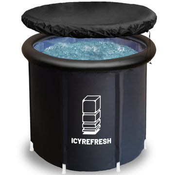Folding Ice Bath Bucket With Lid